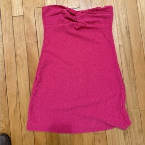 SHEIN Fuchsia Strapless Dress